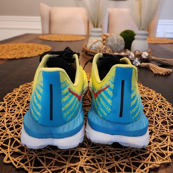 Hoka Mach 5 Women's Sneakers in Vibrant Yellow and Blue - Size 9.5 - Picture 4 of 5